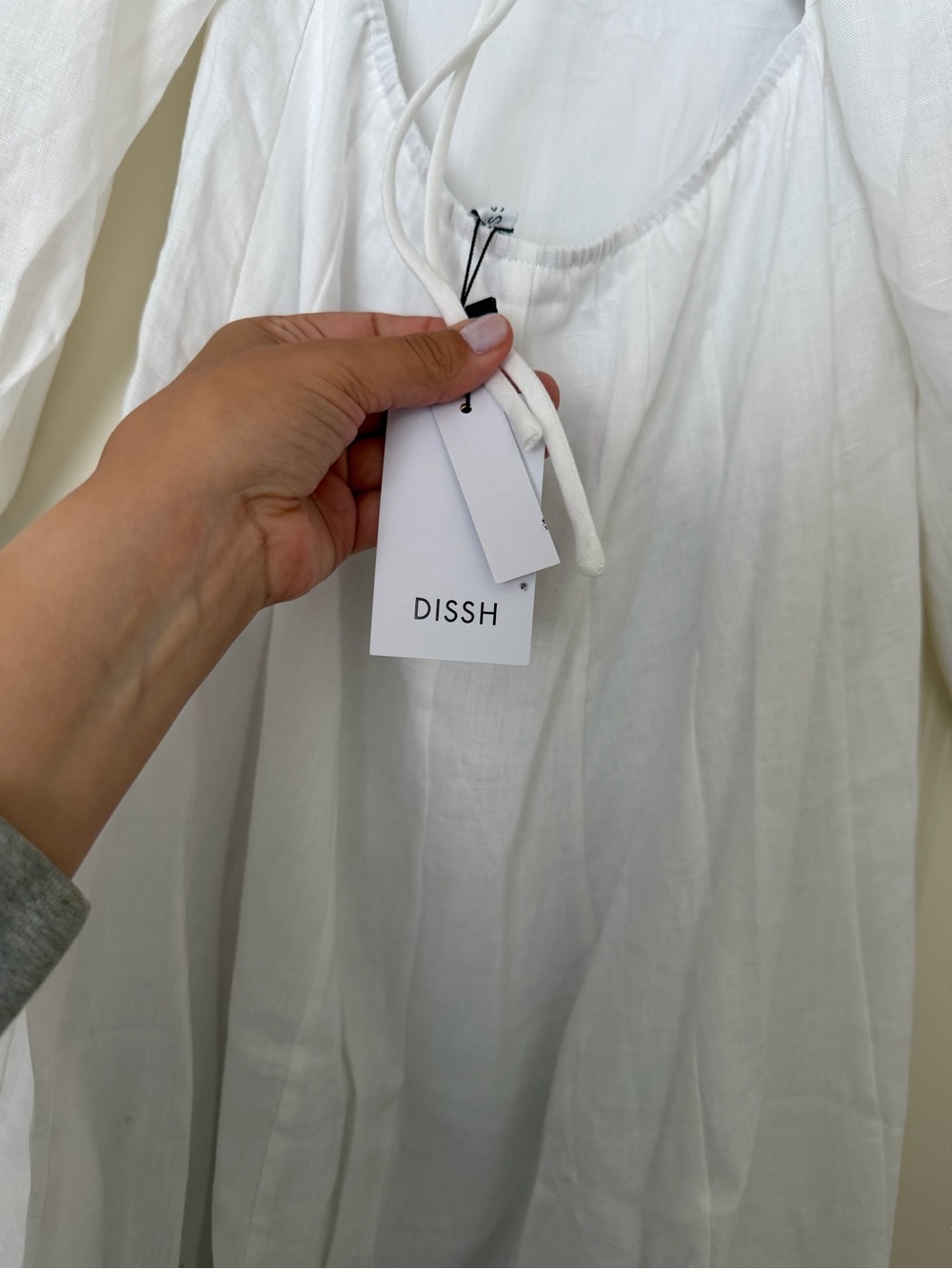 DISSH White Long Sleeve Maxi Dress with Tie Back - Picture 7 of 8